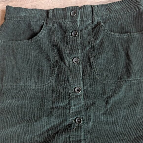 French Connection * Women’s Corduroy Skirt * Pine Green, Size 10 - Picture 4 of 7